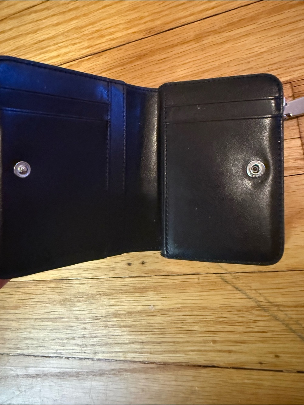 Marc Jacobs Blue Pebbled Leather Zip Card Holder - Picture 2 of 3